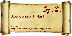 Szerdahelyi Márk névjegykártya