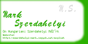 mark szerdahelyi business card